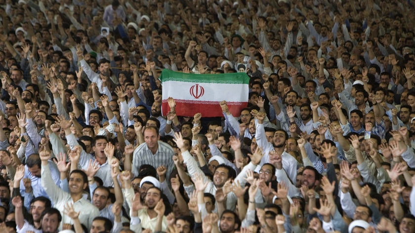 Thousands of Iranian worshippers pack Tehran University to hear Iran's Supreme