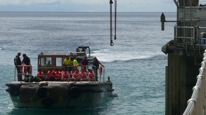 Asylum seekers arrive at Christmas Island