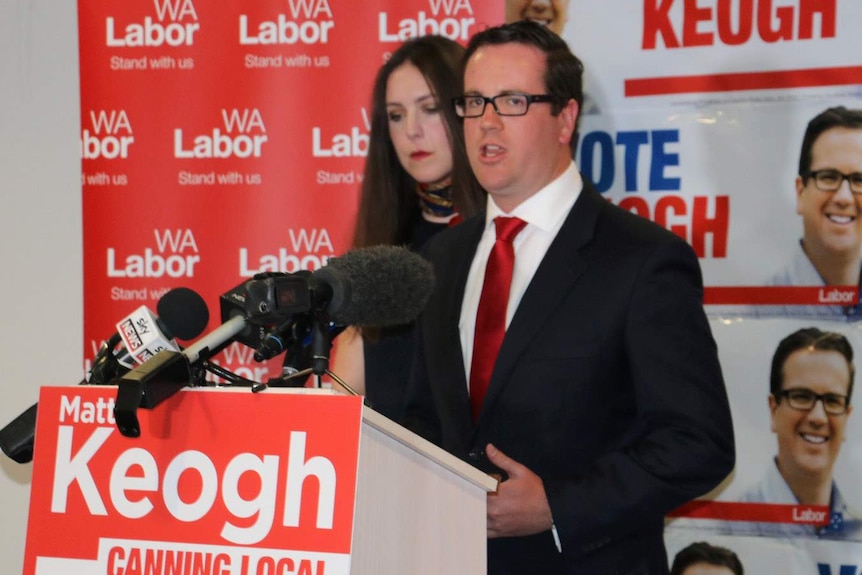 Matt Keogh at the ALP's Canning by-election function
