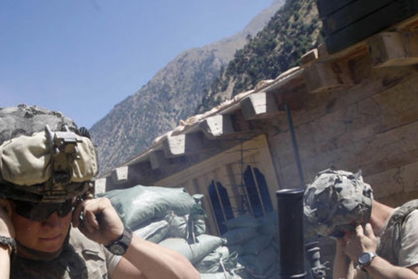 US soldiers in battle with Taliban