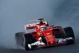 Kimi Raikkonen in his Ferrari