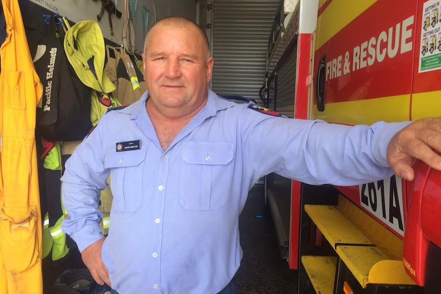 Auxiliary fire captain in Blackwater, Glen Hamilton