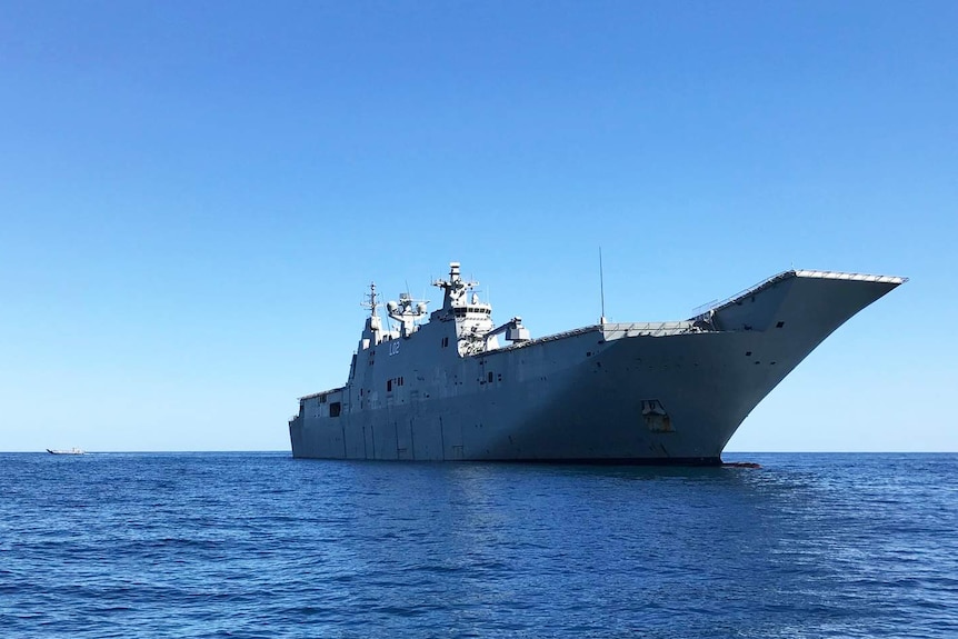 HMAS Canberra, off Tasmanian north coast as part of Exercise Ocean Explorer, March 2018.