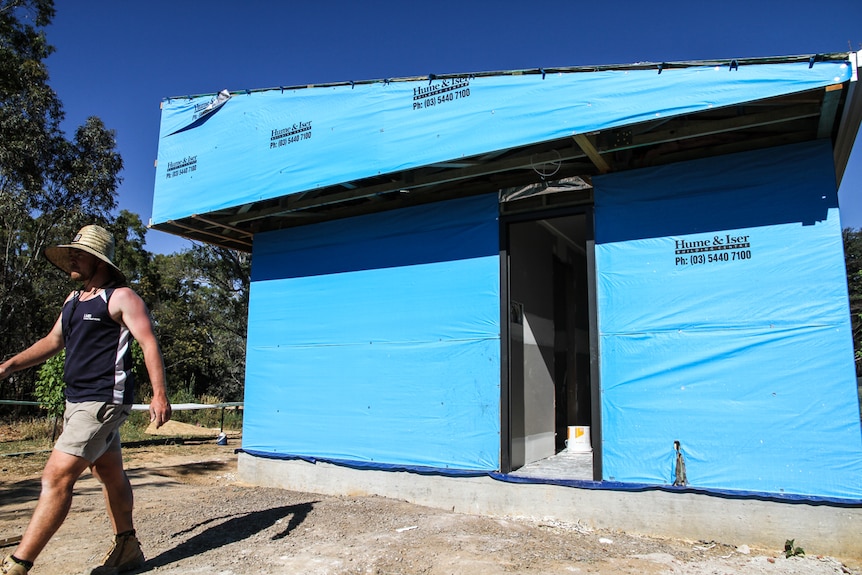 Simon Disler's architecturally designed north facing customised house in Campbell's Creek in central Victoria.