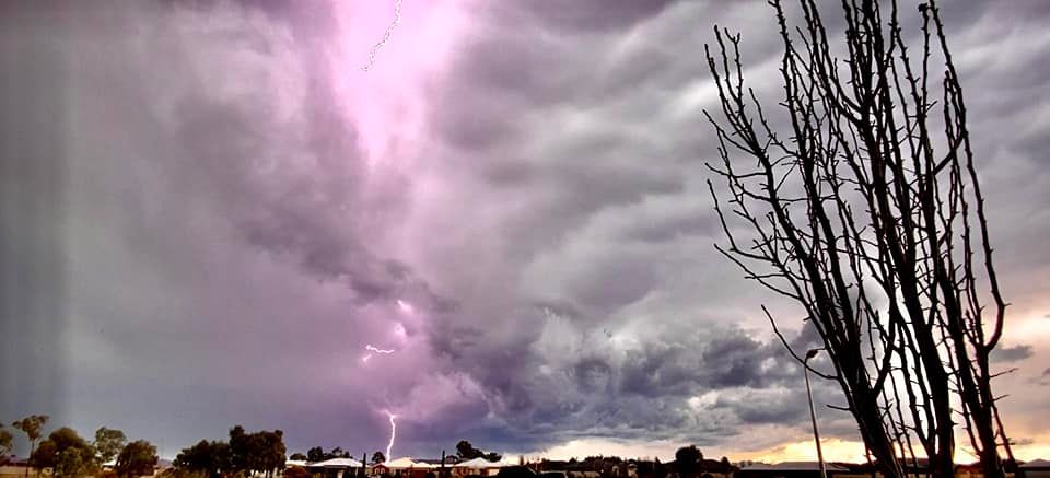 Large Hail And Lightning Strikes As Storm Front Moves Across North-west ...