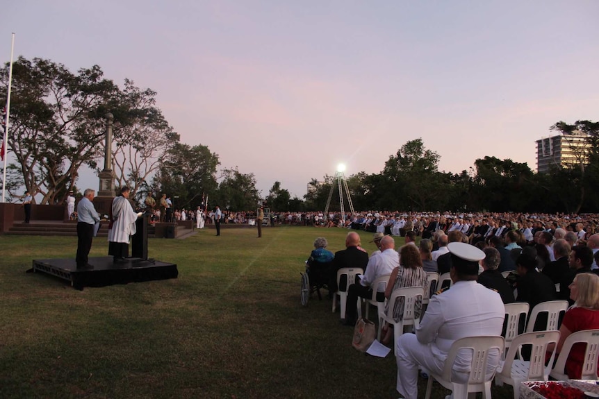 A shot out crowds at the Darwin dawn service.