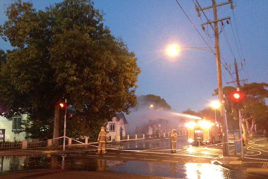 Fire crews extinguish a church in Pakington Street