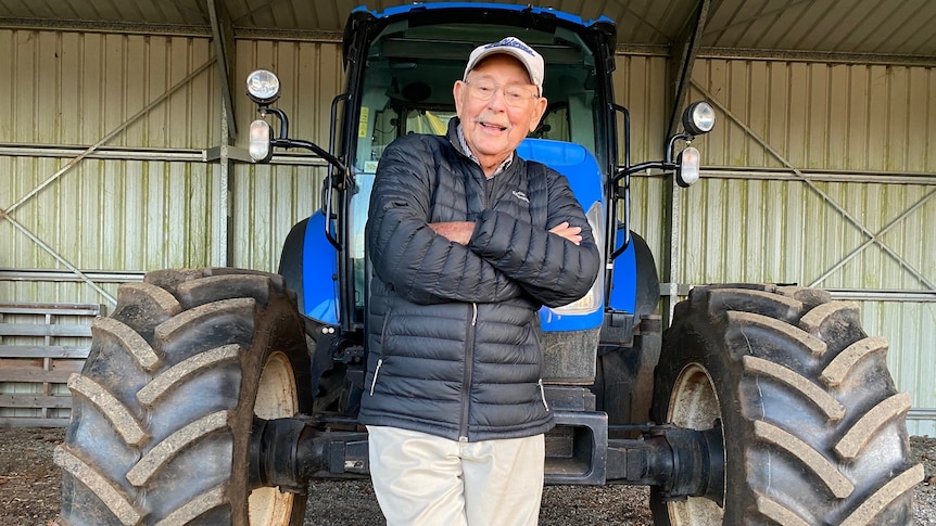 Man with tractor