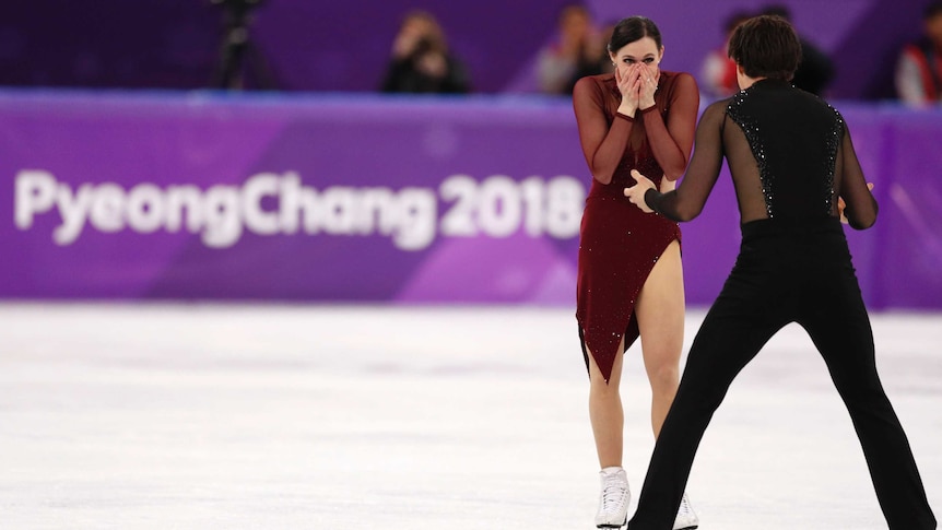 Tessa Virtue and Scott Moir complete their final free dance program at the Winter Olympics