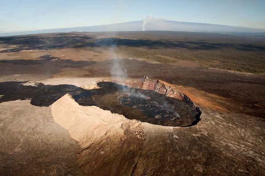 Aerial shot of Mt Kilauea