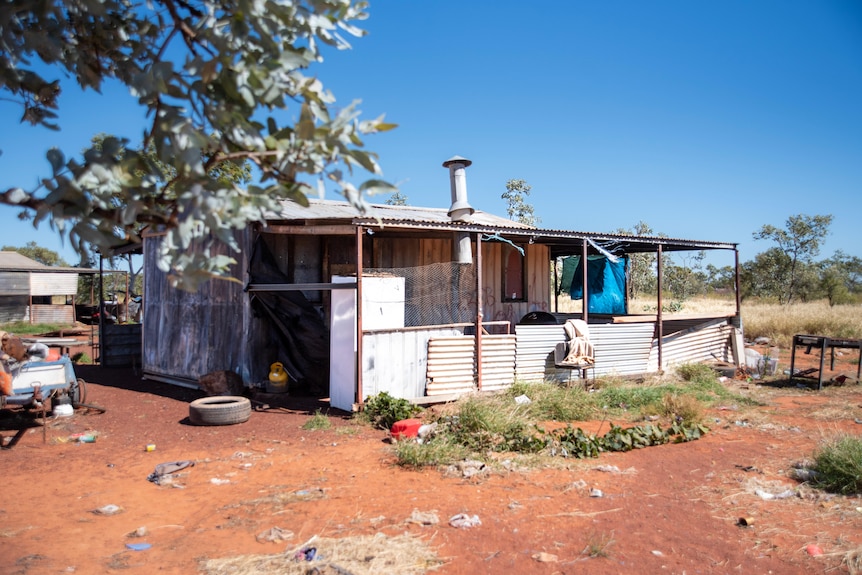 A tin shed house in Tennant Creek