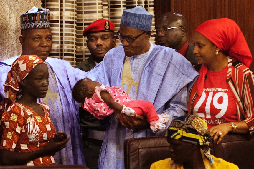 First rescued Chibok schoolgirl meets the President