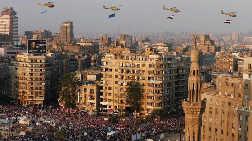 Protesters gather in Cairo's Tahrir Square