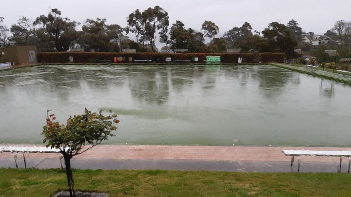 Bowls green flooded out.