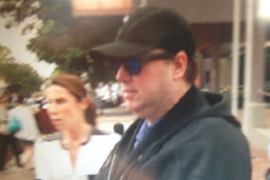 Primary school teacher Maximilian Ernst Hodgess outside the Caboolture Magistrates Court, north of Brisbane