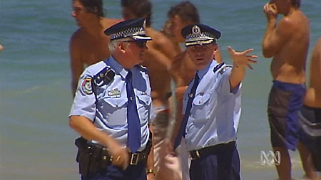 Police patrol Cronulla beach in Sydney