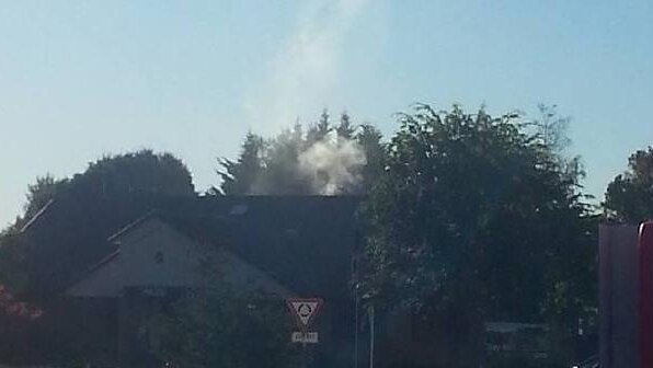 Smoke coming from Turangi police station