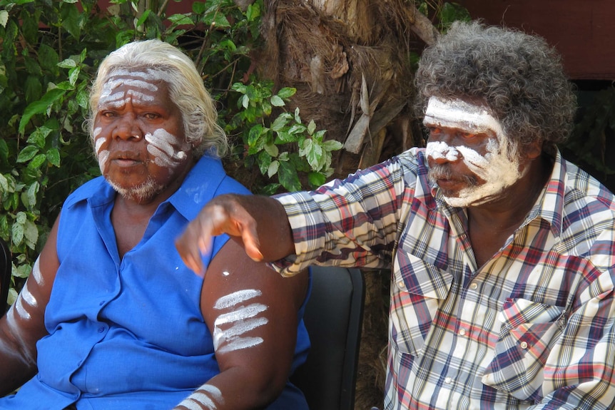 The Dambimangari elders at the opening ceremony of Pluton Resources mine at Cockatoo Island