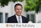 Mark Butler is talking at Parliament House. Verdict is "not the full story" with an orange and green asterisk