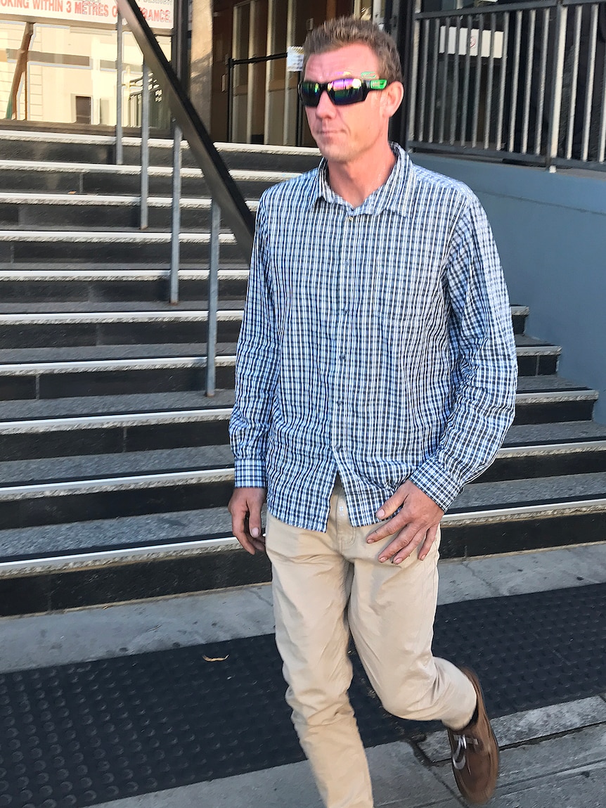 Shayd Hector outside Launceston Magistrate's Court, 14  March, 2017.
