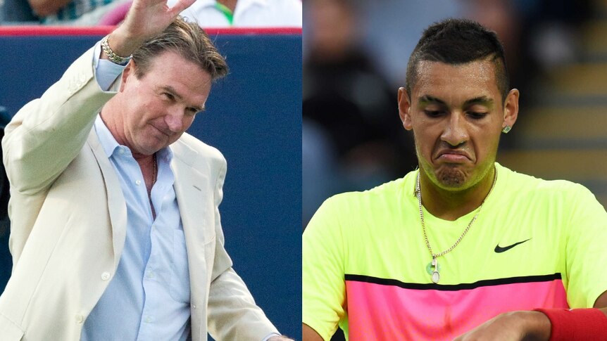 Composite of Jimmy Connors and Nick Kyrgios