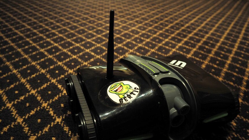 a wireless robot on carpet