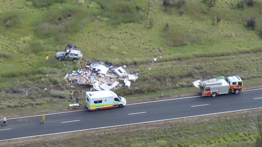 The crash happened on the Gregory Development Road, north-west of Clermont.