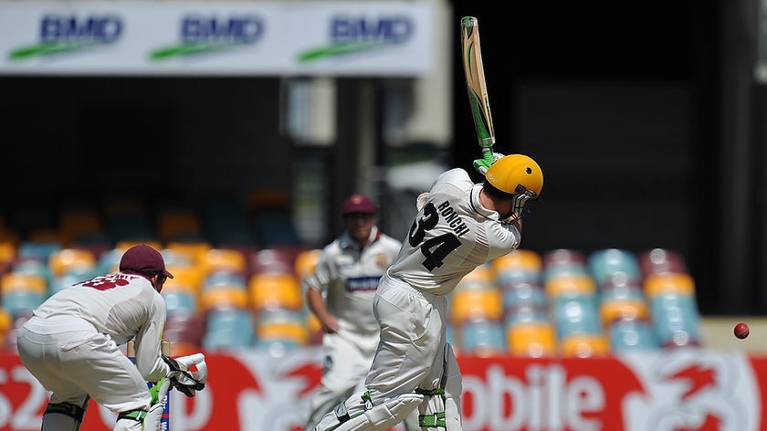 Heartbreaker...Luke Ronchi stamped out Queensland's miraculous comeback.