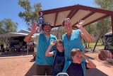 Faria-Preston family are the first to volunteer as campground hosts for NT Parks and Wildlife