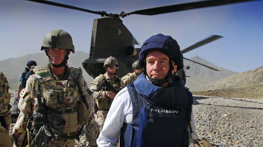 Joel Fitzgibbon in Afghanistan, April 24, 2009.