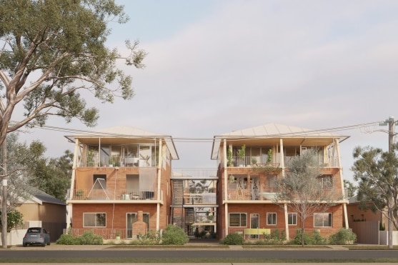 A standard two-storey apartment block