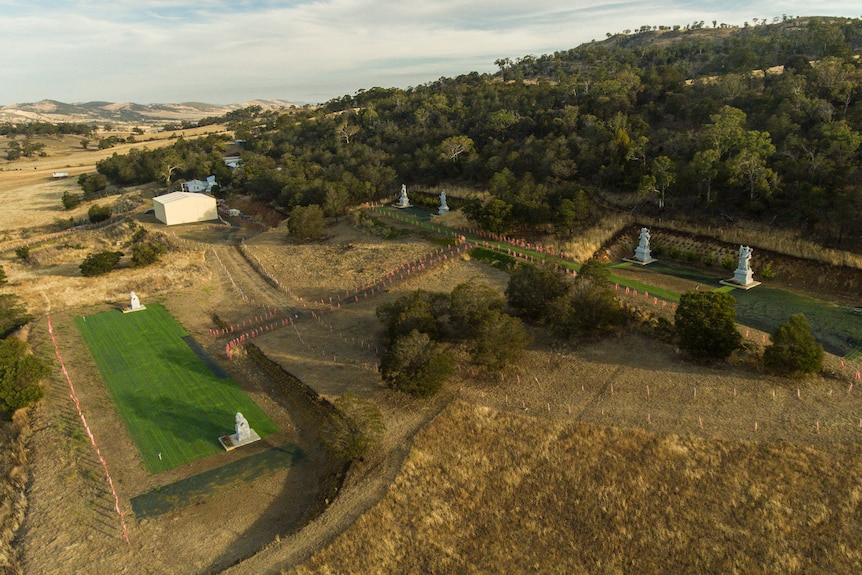 AN aerial shot of a property.