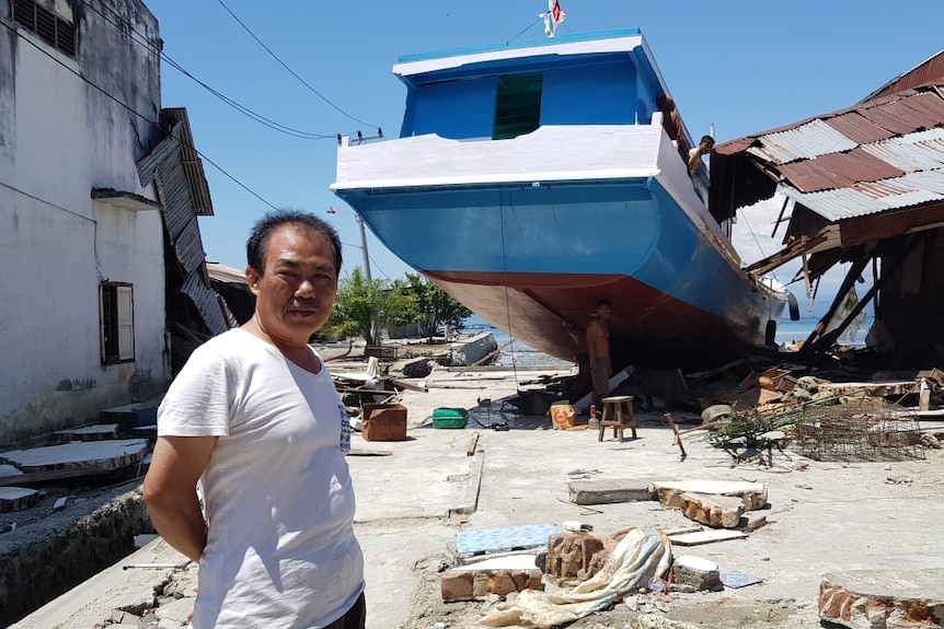 Siswanto's son was almost killed in the tsunami