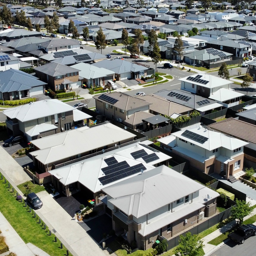 Properties in an Australian suburb. 