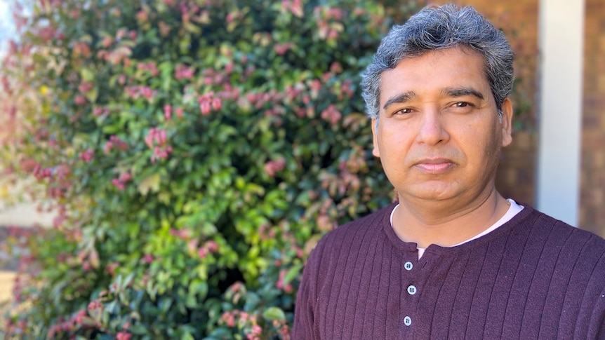 Adelaide resident Chandra Bangaru outside his home.