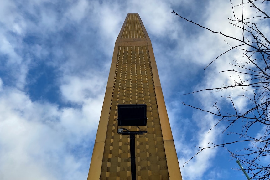 A giant yellow spire