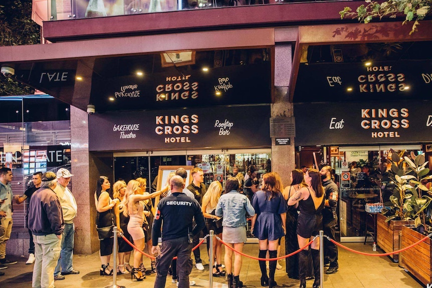 Line outside Kings Cross Hotel