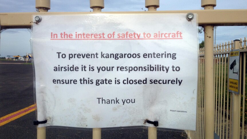 Sign at Bourke Airport.