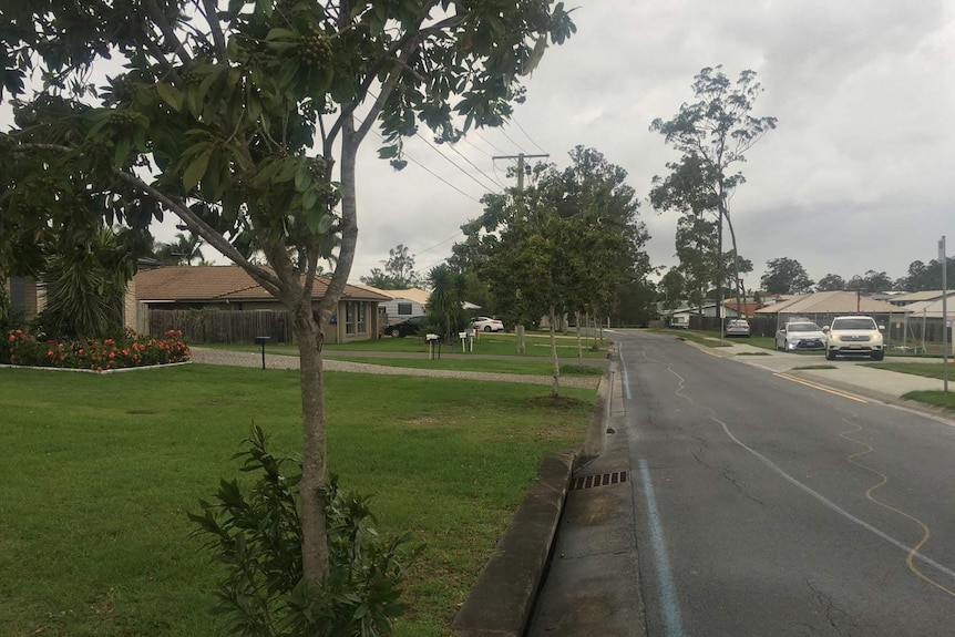 The street at Loganlea where a man tried to abduct a 6yo girl on October 16, 2017.