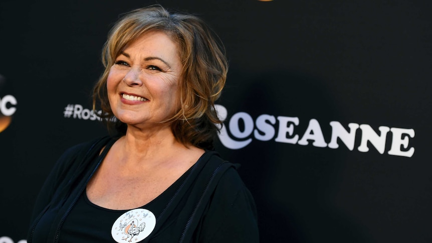 Roseanne Barr arrives at a premiere.