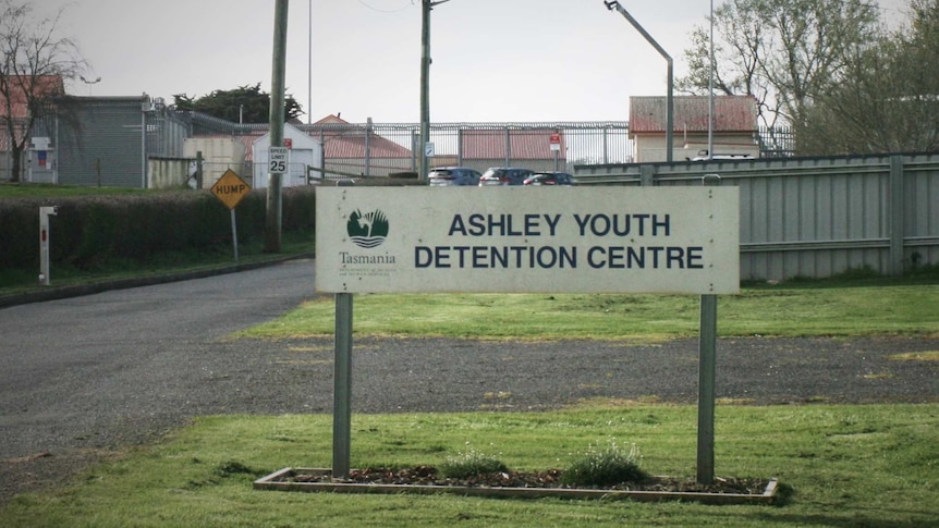 Sign at entrance of Ashley Youth Detention Centre.