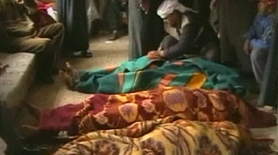Victims are laid out in the wake of the massacre at Haditha