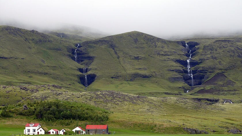 Mountain farm, Iceland