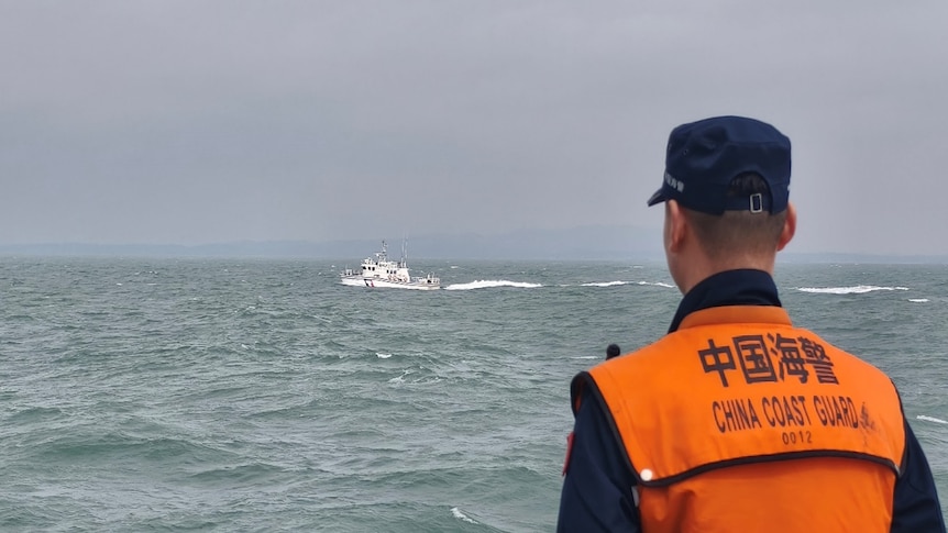 中国海警在金厦海域开展执法巡查。
