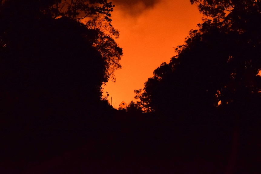 Smoke over Woodgate Road on Monday Night