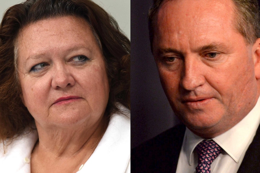 Gina Rinehart and Barnaby Joyce