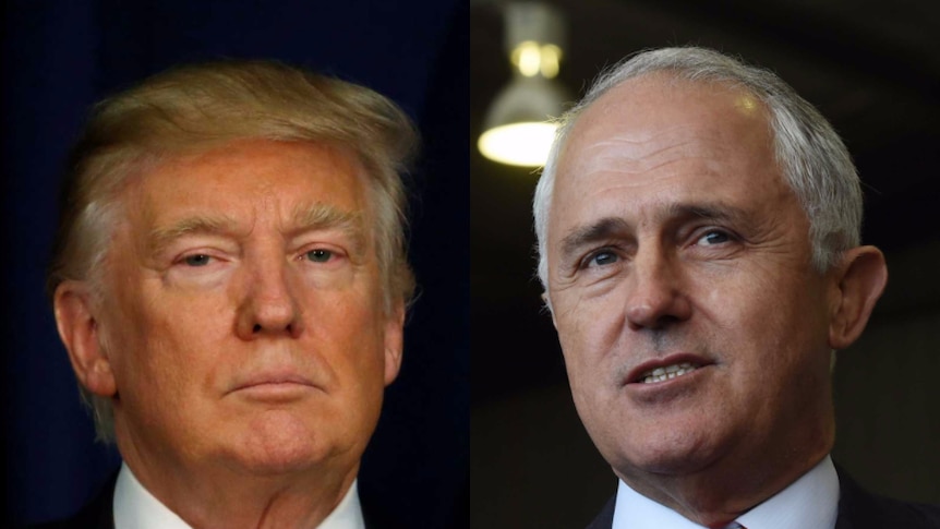 Donald Trump (left) and Malcolm Turnbull