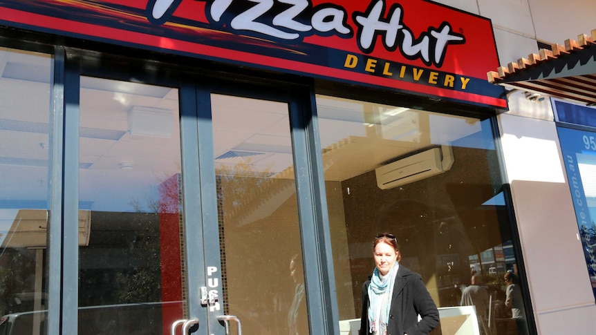 Lyn Bayakly outside her now-closed Pizza Hut store in Perth
