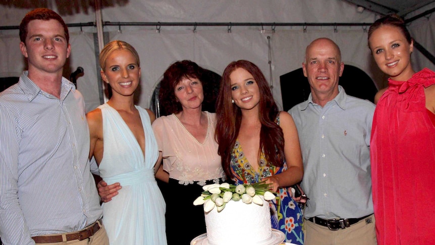 Julie Gribbin pictured with her family.