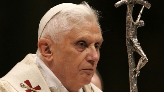 Pope Benedict XVI leads the midnight mass at Saint Peter's Basilica.